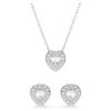 Sada Ariana Grande X Swarovski s různými briliantovými výbrusy, srdce, bílá, pokovená rhodiem Sada Ariana Grande X Swarovski s různými briliantovými výbrusy, srdce, bílá, pokovená rhodiem