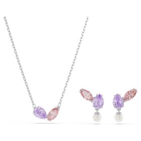 Sada Ariana Grande X Swarovski s různými briliantovými výbrusy, vícebarevná, pokovená rhodiem