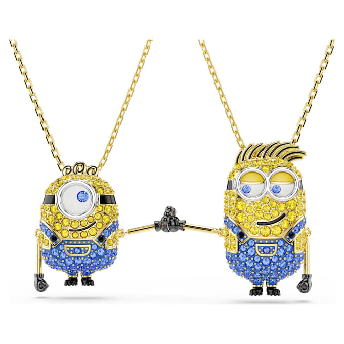 Sada Minions James a Henry s pavé, vícebarevná, pozlacená Sada Minions James a Henry s pavé, vícebarevná, pozlacená