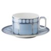 Čajový šálek se podšálkem Signum, porcelán, modrý Čajový šálek se podšálkem Signum, porcelán, modrý