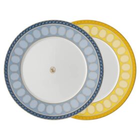 Sada talířů Signum z porcelánu, střední, vícebarevná