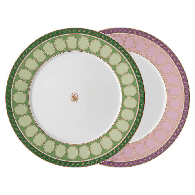 Sada talířů Signum z porcelánu, střední, vícebarevná Sada talířů Signum z porcelánu, střední, vícebarevná