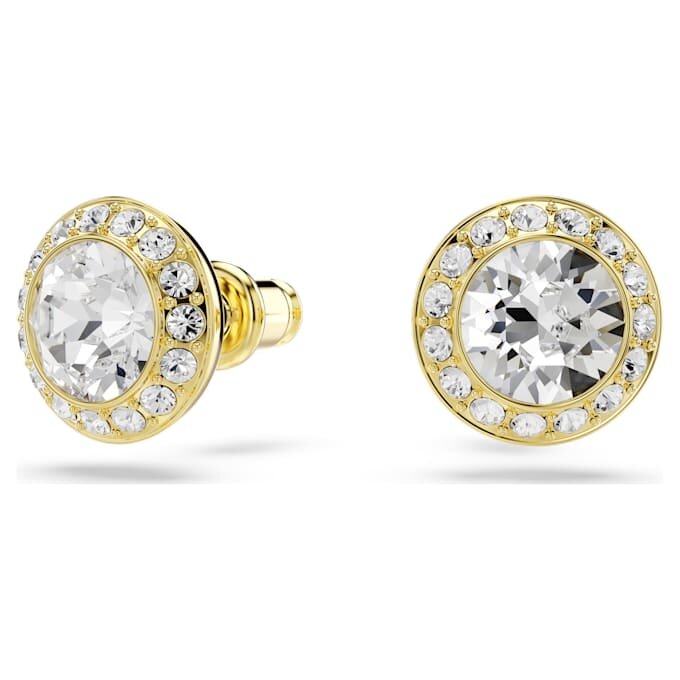 Sada Una Angelic (3 ks), kulatý brus, bílá, pozlacená Sada Una Angelic (3 ks), kulatý brus, bílá, pozlacená