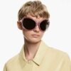 Sluneční brýle Oversized, tvar „kočičí oči“, Sk6052, růžové Sluneční brýle Oversized, tvar „kočičí oči“, Sk6052, růžové