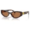 Sluneční brýle ve tvaru kočičích očí, Sk6045, hnědé Sluneční brýle ve tvaru kočičích očí, Sk6045, hnědé