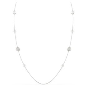 Snake Strandage Crystal Pearl, smíšené briliantové výbrusy, Rok hada, bílá, rhodiovaný