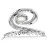 Sponka do vlasů Ariana Grande X Swarovski s broušenými krystaly typu baguette, bílá, pokovená rhodiem