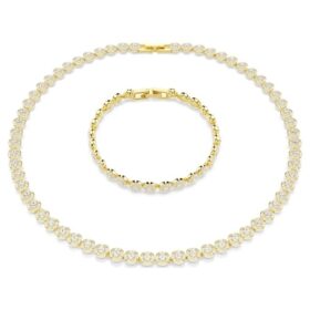 Una Angelic Set, kulatý brus, bílá, pozlacená
