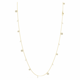 Una Angelic Strandage Crystal Pearl, kulatý brus, bílá, pozlacená