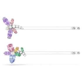 Vlasová sponka Ariana Grande X Swarovski s různými tvary, vážka, květina, vícebarevná, pokovená rhodiem