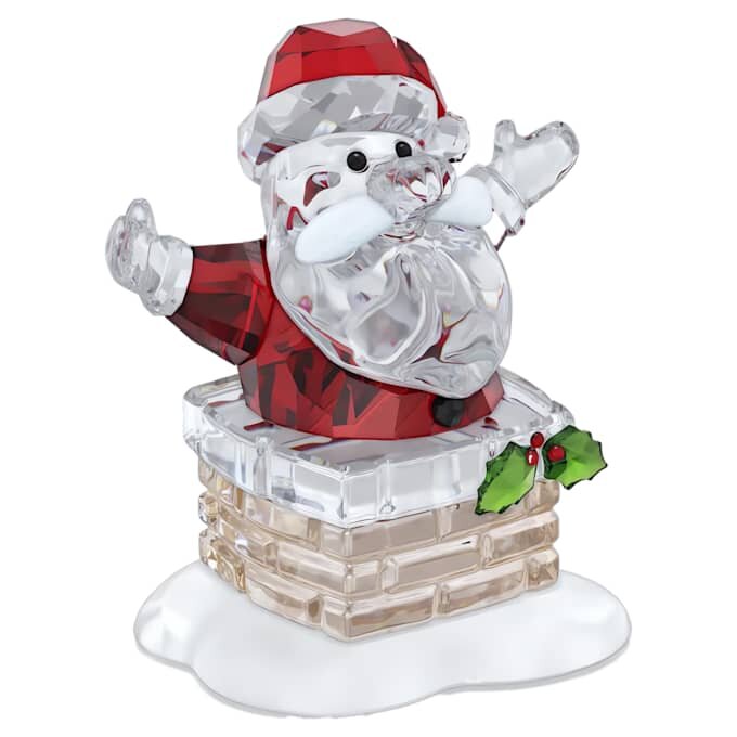 Vánoční radost: Santa Claus a komín Vánoční radost: Santa Claus a komín